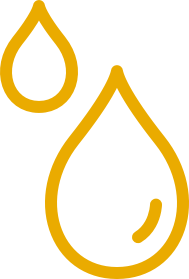 Two blood drops graphic with a yellow background