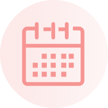 Graphic of monthly calendar in red