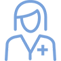 Medical representative icon in blue