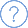 Question mark graphic in blue